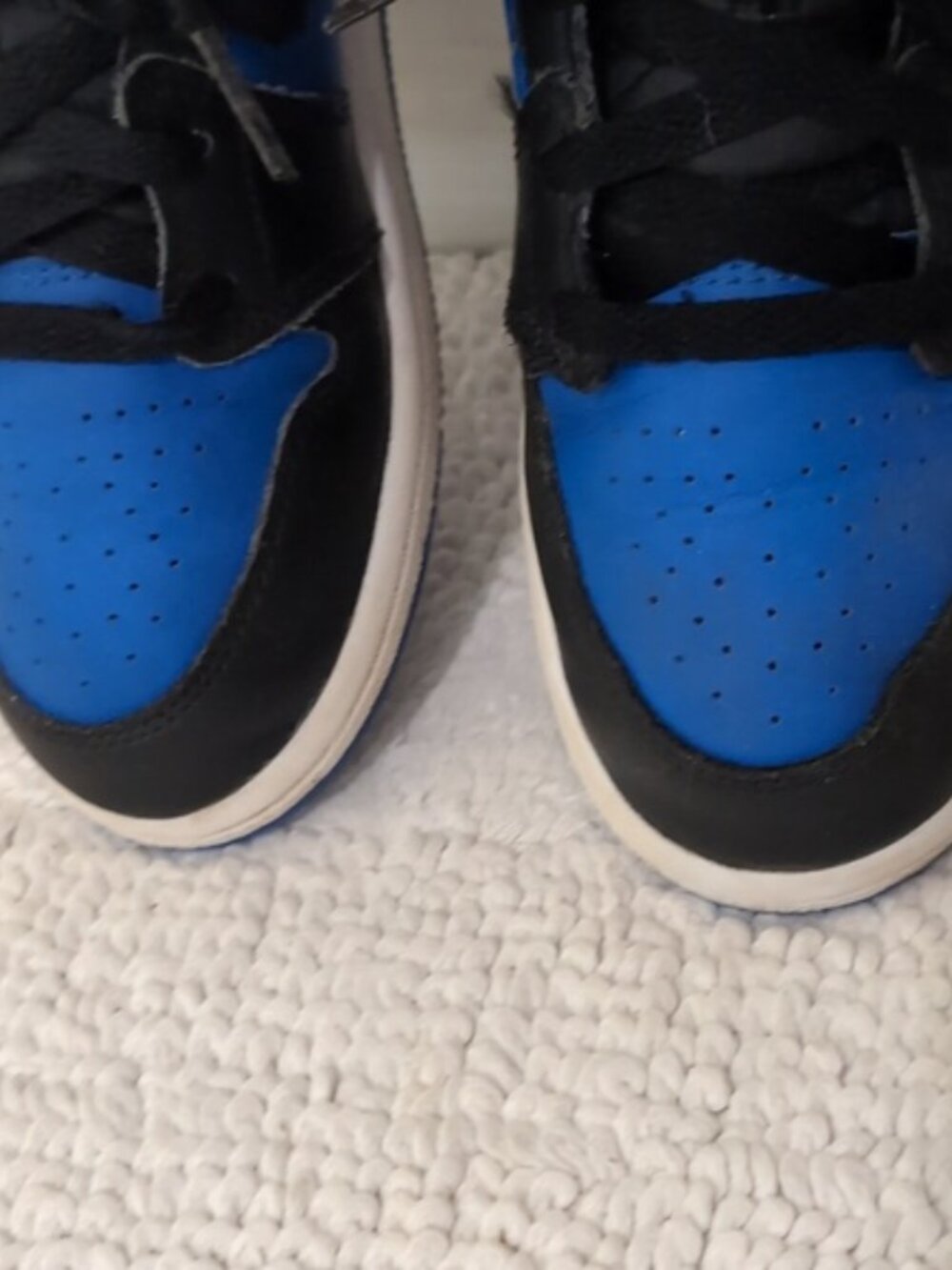 NIKE Air Jordan Kids Mid Black and Blue Sneakers 3 - Picture 8 of 8